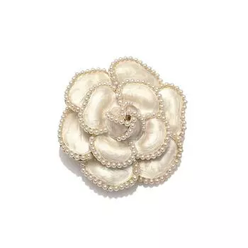 Professional Amasht Pearl Camellia Corsage Women S Temperament Small Fragrant Brooch Retro Suit Sweater Pin