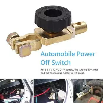 Professional Car Battery Power-off Protection Switch Zinc Alloy Cell Terminal Link Switch for 6V/12V/24V Batteries зелёный