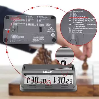 Professional Chess Clock Multifunctional Digital Watch Accurate Count Up Count Down Timer Board Game Stopwatch