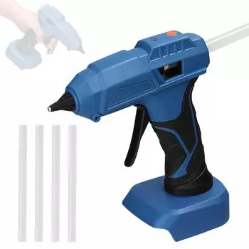 Professional Cordless Hot Melt Glue Machine Portable Home Use Hot Melt Glue Machine Craft DIY 40W синий