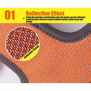 Professional Dog Harness Reflective No Pull Small Medium Large Vest Quick Adjustbale Matching Leash Collar Training Running TLH6071 M