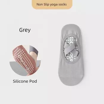 Professional Fitness Sports Anti-Slip Dispensing Instep Cross Strap Yoga Socks Dancing Room Socks Training Socks 2023 Grey