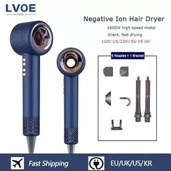 Professional Hair Dryer 220V Leafless Hairdryer Personal Hair Care Styling Negative Ionic Constant Electric Hair Dryers EU