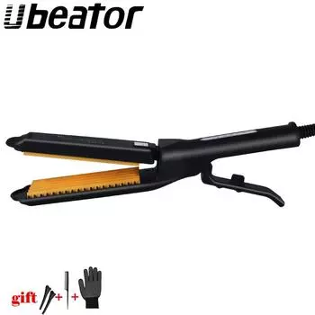 Professional Hair Styling Tool 2 in 1 (Straightening and Curling) Flat-UK Plug чёрный