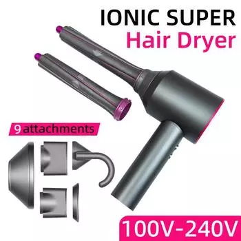 Professional High Speed Hair Dryer Negative Ion 5 Attachment 1500W Constant Temperature Hair Care Fast Anion Electric Hair Dryer us