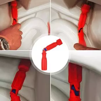 Professional High-Strength Plastic Toilet Seat Wrench Tool,Universal Portable Rotation ,Portable Manual Spanner for 10/13/17mm Nut Sizes 1pc серебряный