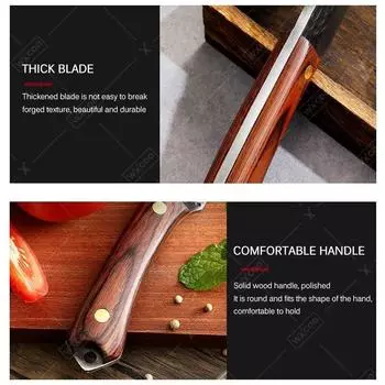 Professional Japanese Knife Meat Cleaver Bone Cleaver Forging Knife Stainless Steel Kitchen Knife Cooking Tools Boning Knife 3.5 inch