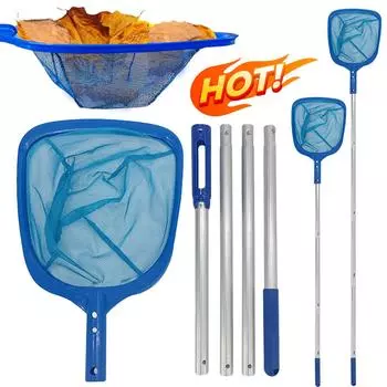 Professional Leaf Rake Deep Bag Swimming Pool Cleaning Nets Spa Rubbish Skimmer Pool Net Pool Cleaning Net with Telescopic Rod