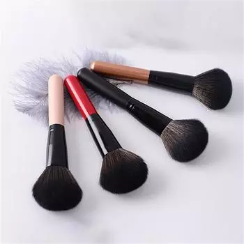 Профессиональная многофункциональная кисть для нанесения тональной основы на лицо, кисть для румян, кисти для макияжа, мягкий косметический инструмент белый