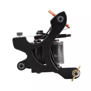 Профессиональная 10-спиральная тату-машинка с рисунком черепа и огня, шейдер-лайнер