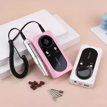 Профессиональная электрическая дрель для ногтей, 45000 об/мин, маникюрная машина с режимом паузы, электрическая пилочка для ногтей, шлифовальная машинка для акриловых гелевых ногтей