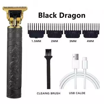 Профессиональная электрическая машинка для стрижки волос, машинка для стрижки волос с корпусом из АБС-пластика, аккумуляторная электробритва, машинка для стрижки волос с набором насадок-направляющих