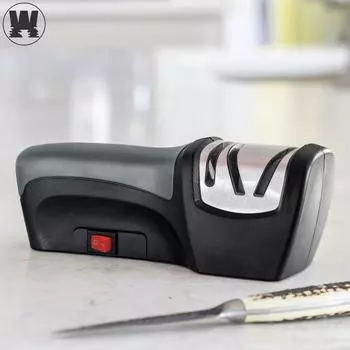 Профессиональная электрическая точилка для ножей, 20 градусов, 2-ступенчатая заточка и полировка Kinfe для кухни, кухонные аксессуары чёрный