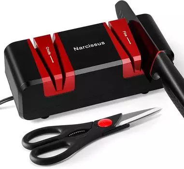 Профессиональная электрическая точилка для ножей, 2 ступени, быстро полирует заточку ножниц и отверток