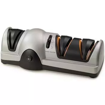 Профессиональная электрическая точилка для ножей, 3-ступенчатая, регулировка толщины лезвия серый ясень