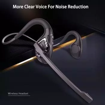 Профессиональная Bluetooth-совместимая гарнитура с шумоподавлением нового поколения для телефонных звонков чёрный