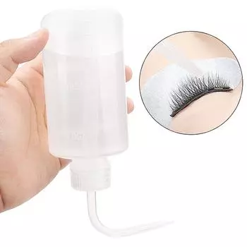 Профессиональная бутылка TattooSqueeze, удобная для переноски, бутылка для воды для ресниц, косметический горшок для рта, подходит для очистки наращенных ресниц 250 белый