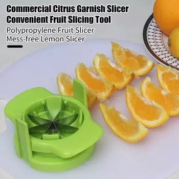 Профессиональная фруктовая ломтерезка для лимона, острые лезвия из нержавеющей стали, инструмент для удаления сердцевины из апельсинов и груш зелёный