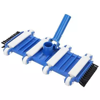 Профессиональная гибкая насадка для пылесоса для бассейна с боковыми щетками и колесами для чистки пруда для рыб