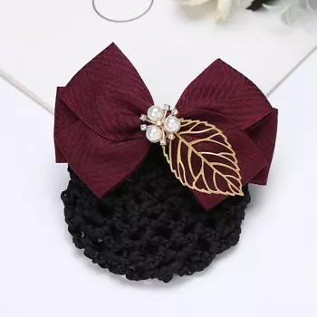 Профессиональная голова в цветочном отеле, медсестра в отеле, женская сетчатая сумка с бантом, стюардесса, сетка для волос, зажим для волос, аксессуары для волос, головной убор A5