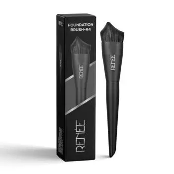 Профессиональная кисть для макияжа RENEE с удобной ультрамягкой щетиной для точного нанесения и кисть для тональной основы R4, 1 шт. - черная