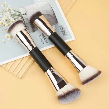 Профессиональная кисть для рассыпчатой пудры с густой щетиной, кисть для тонального крема 2 в 1, дорожная кисть для макияжа style 3