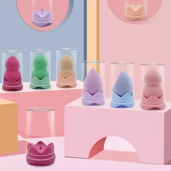 Профессиональная косметическая пуховка, нелатексная губка для макияжа, тональный крем для лица, консилер, крем-пудра, набор губок для растушевки для женщин Droplet shape 1pcs