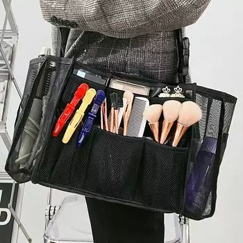 Профессиональная косметичка для женщин, нейлоновая вышивка большой емкости, косметички для хранения инструментов для макияжа