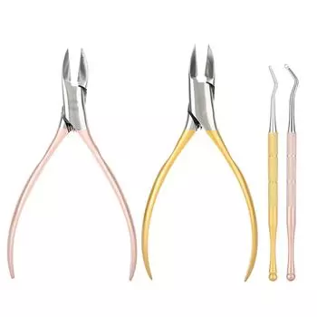 Профессиональная машинка для стрижки ногтей из нержавеющей стали, триммер, набор инструментов для педикюра и маникюра вросших ногтей Gold