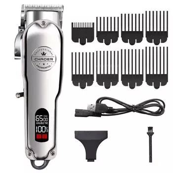 Профессиональная машинка для стрижки собак, металлическая, USB-перезаряжаемая машинка для стрижки домашних животных, бритва для кошек, машинка для стрижки щенков, низкий уровень шума