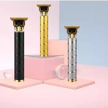 Профессиональная машинка для стрижки волос, электрическая машинка для стрижки волос, головка с маслом, гравировка, головка ножа, которую можно мыть золотой