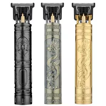 Профессиональная машинка для стрижки волос, беспроводная электрическая машинка для стрижки волос, бритва для бороды, триммер для волос для мужчин, парикмахерская для мужчин, стиль стрижки Buddha Head чёрный