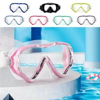 Профессиональная маска для подводного плавания с маской и трубкой, противотуманные большие плавательные очки для детей, очки для дайвинга, маски для подводного плавания с аквалангом