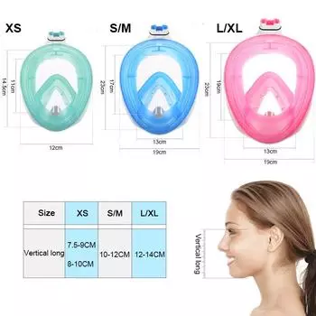 Профессиональная маска для подводного плавания с аквалангом, полнолицевая маска для сноркелинга, противотуманные очки для детей, оборудование для плавания для взрослых