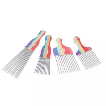 Профессиональная металлическая расческа для распутывания парика, расческа для укладки волос, парикмахерский инструмент для укладки волос K3