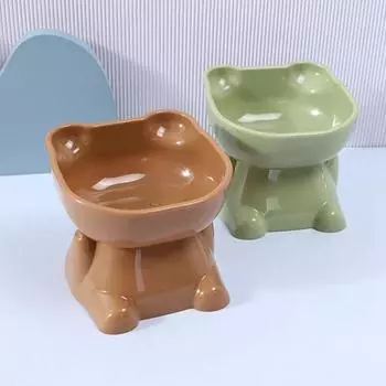 Профессиональная миска для кошек с высокой ножкой, миска для собак, защита шеи, миски для корма для кошек, миски для воды, препятствующие опрокидыванию, кормушка для домашних животных, принадлежности для кормления домашних животных