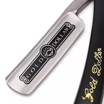 Профессиональная мужская ручная прямая бритва Gold Dollars Classic Sharp Razor Парикмахерская эпилятор для лица Складная бритва из нержавеющей стали чёрный