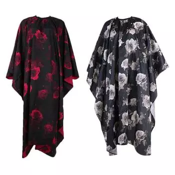 Профессиональная накидка для парикмахерской, фартук с принтом для салона, водонепроницаемый, очень большой для взрослых серый