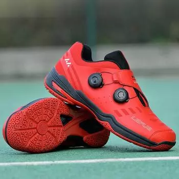 Профессиональная обувь для бадминтона, теннисная спортивная волейбольная обувь, тренировочная обувь для настольного тенниса с двойной вращающейся пряжкой, автоматическая кружевная обувь 39