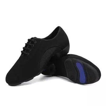 Профессиональная обувь для латинских танцев для женщин и мужчин, современная обувь для бальных танцев, оксфордские кроссовки, обувь для учителей танцев 34 чёрный