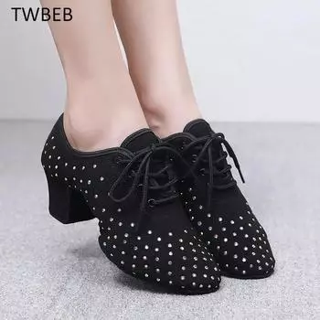 Профессиональная обувь для танцев сальса, черная, флэш, для мужчин и женщин, стандартная, для бальных танцев, танго, латиноамериканских танцев, кроссовки для джаза, 46 ярдов 34