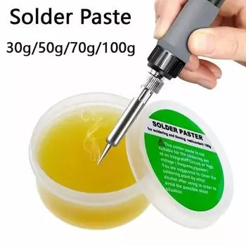 Профессиональная паяльная паста для сварки 1 шт. 30 г/50 г/70 г/100 г. Сварочный флюс 183 градуса, среднетемпературный флюс, канифоль без отмывки 10g(No box package)