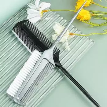 Профессиональная парикмахерская двухсторонняя расческа для окрашивания волос с нейлоновой щеткой для сушки волос, тонирующая расческа, щетка для окрашивания волос, инструменты для укладки волос