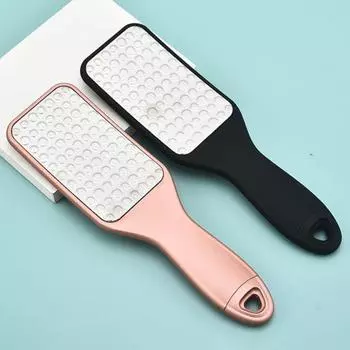 Профессиональная пилка для ног, средство для удаления омертвевшей кожи, мозолей, скребок для ног, сухой и влажный, инструмент двойного назначения для педикюра из нержавеющей стали розового золота