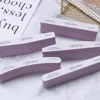 Профессиональная пилочка для ногтей в форме полумесяца, 50 шт., 100/180, наждачная бумага, лаймовая шлифовальная пилка для полировки, оборудование для ногтей, маникюрный буфер, инструмент для ногтей