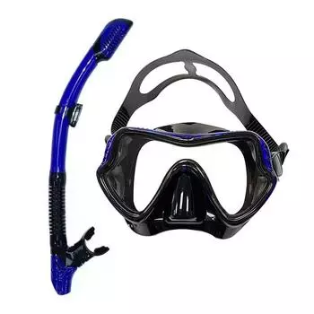 Профессиональная подводная маска для дайвинга, очки для подводного плавания, высококачественная полностью сухая силиконовая маска для дайвинга с трубкой