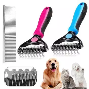 Профессиональная расческа для ухода за домашними собаками и кошками, щетка для удаления шерсти, инструмент для удаления шерсти Small Size синий