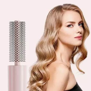 Профессиональная расческа для вьющихся волос, портативная щетка для волос, 3 цвета, вращающаяся круглая щетка, расческа для парикмахерской белый