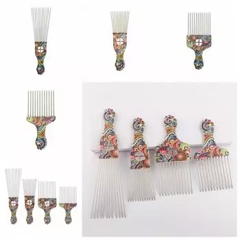 Профессиональная расческа для волос Pik Comb из нержавеющей стали, африканская расческа для волос Pick, парикмахерская k2