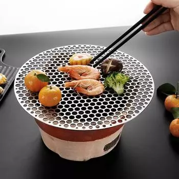 Профессиональная решетка для охлаждения и жарки из нержавеющей стали, коврик для барбекю 18CM